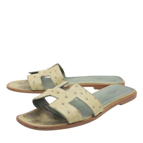 hermes oran sandals ostrich|More.